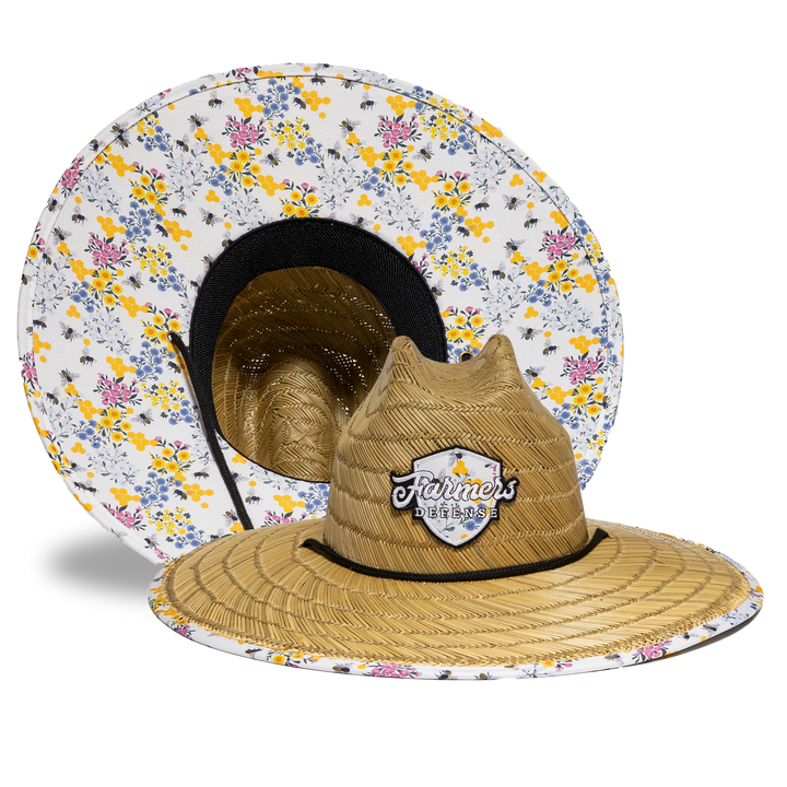 Farmers Defense Straw Hat - Save the Bee&